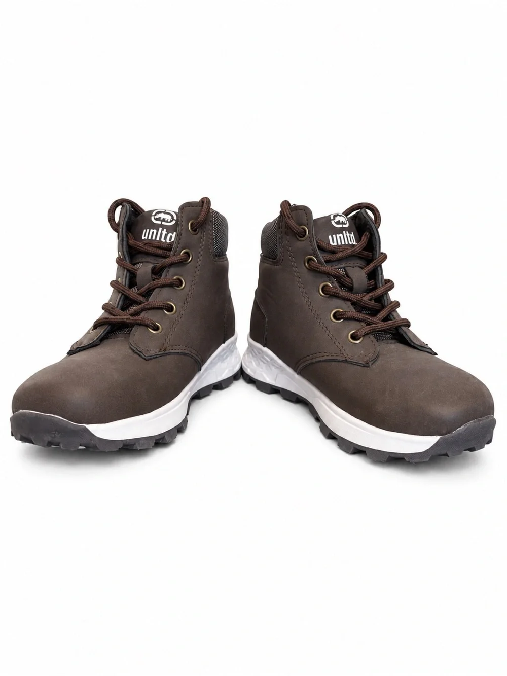 Kids' Brown Lace-Up Hiking Boots